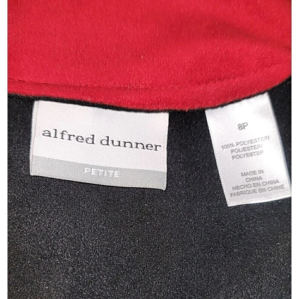Alfred Dunner Zipped Brushed Suede Fleece Blazer - Size 8P